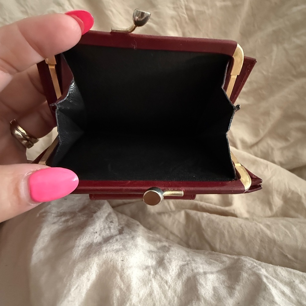 Celine Red Leather Wallet with Gold Hardware Diffusion - Picture 3 of 15
